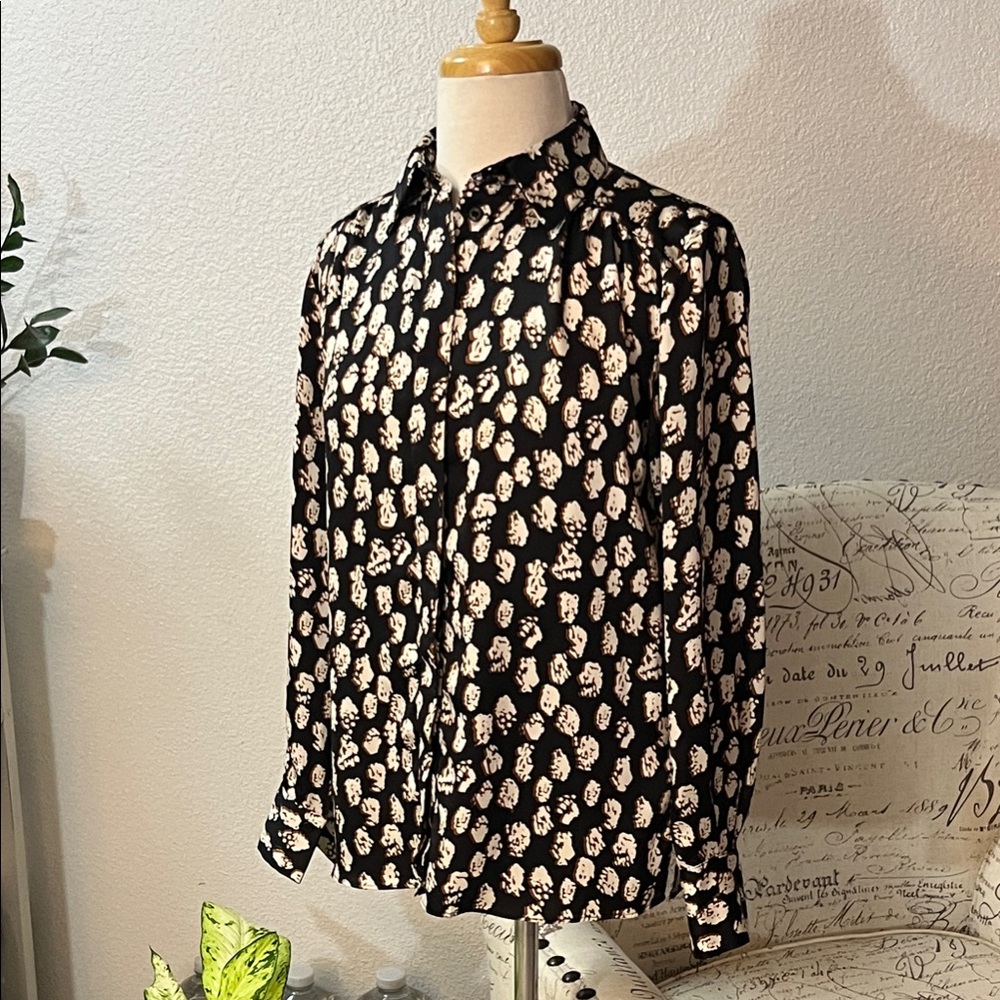 NWOT Topshop Fingerprint Blouse (as is)